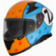 Casco Impulse Gulf Naranja/azul c/spoiler Hax