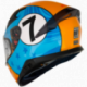 Casco Impulse Gulf Naranja/azul c/spoiler Hax