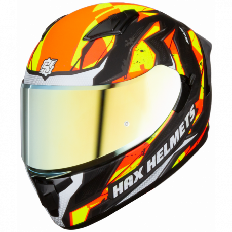 Casco Obsidian Blaze Ngo/naranja Hax