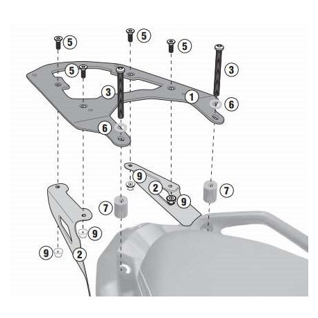 Æ Fijacion Hor BMW C650 Sport 16-20 (no inc. placa Fijacion) : SR5121 Givi