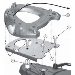 Æ Fijación Hor BMW F650GS F800GS 08-18 : KR5107 Kappa