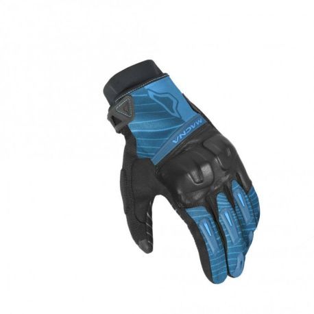 Guantes Text/Piel  Attila Ngo/Azul