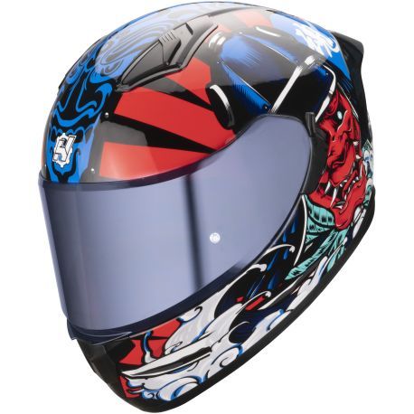 Casco Obsidian  Samurai Rojo/azul Hax