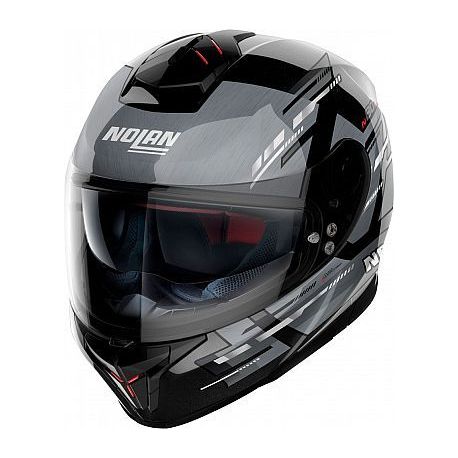 Casco N80-8 Meteor N-com 67 Gris/ngo/bco Nolan