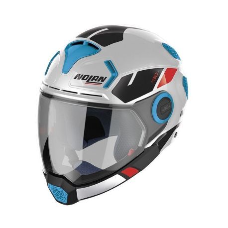 Casco N30-4  VP Blazer 21 Bco/ngo/azul Nolan