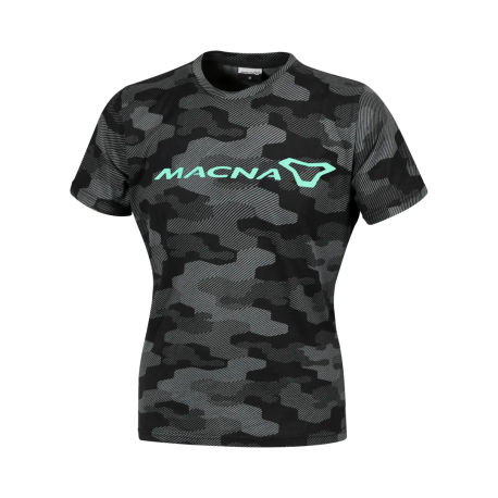 Camiseta Dazzle Logo 2.0 P/Mujer  Camuflaje Negro-Gris/ Menta Macna