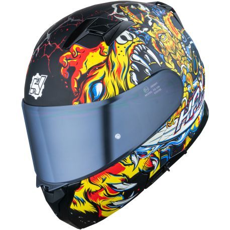 Casco Amatista Ragnarok Negro/Ama/Rojo Hax