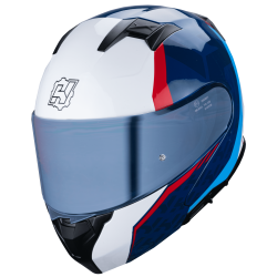 Casco Amatista Wind Blanco/Azul y Rojo Brillante Hax