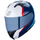 Casco Amatista Wind Blanco/Azul y Rojo Brillante Hax