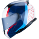 Casco Amatista Wind Blanco/Azul y Rojo Brillante Hax