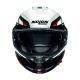 Casco N100-5 Plus Milestone N-com 53 Bco/Gris/Rjo