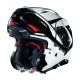 Casco N100-5 Plus Milestone N-com 53 Bco/Gris/Rjo