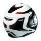 Casco N100-5 Plus Milestone N-com 53 Bco/Gris/Rjo